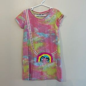 HAPPY GIRLS Sequined Rainbow Detailing Colorful
Tie Dye Dress
